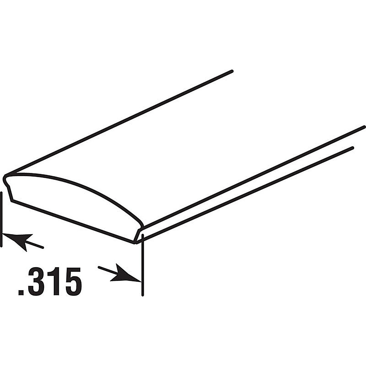 Prime-Line - P7846 - Black Vinyl Flat Screen Spline 5/16 In. W X 12000 In. L 1 Pack