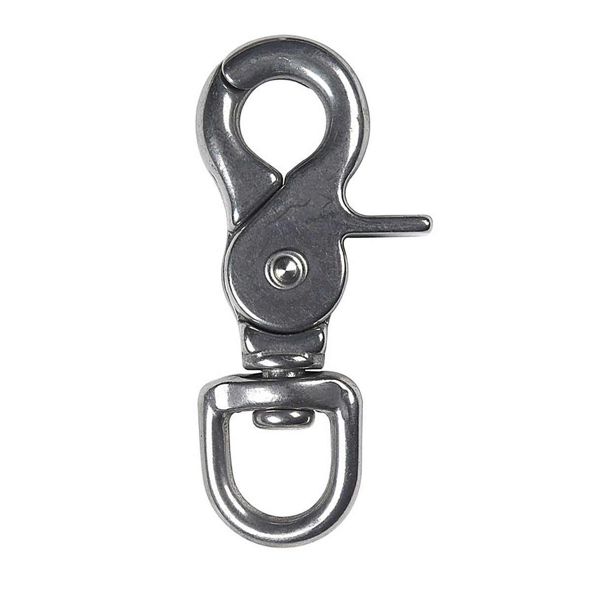Campbell T7631704 1/2 in. D X 2-15/32 in. L Polished Steel Trigger Snap 80 lb