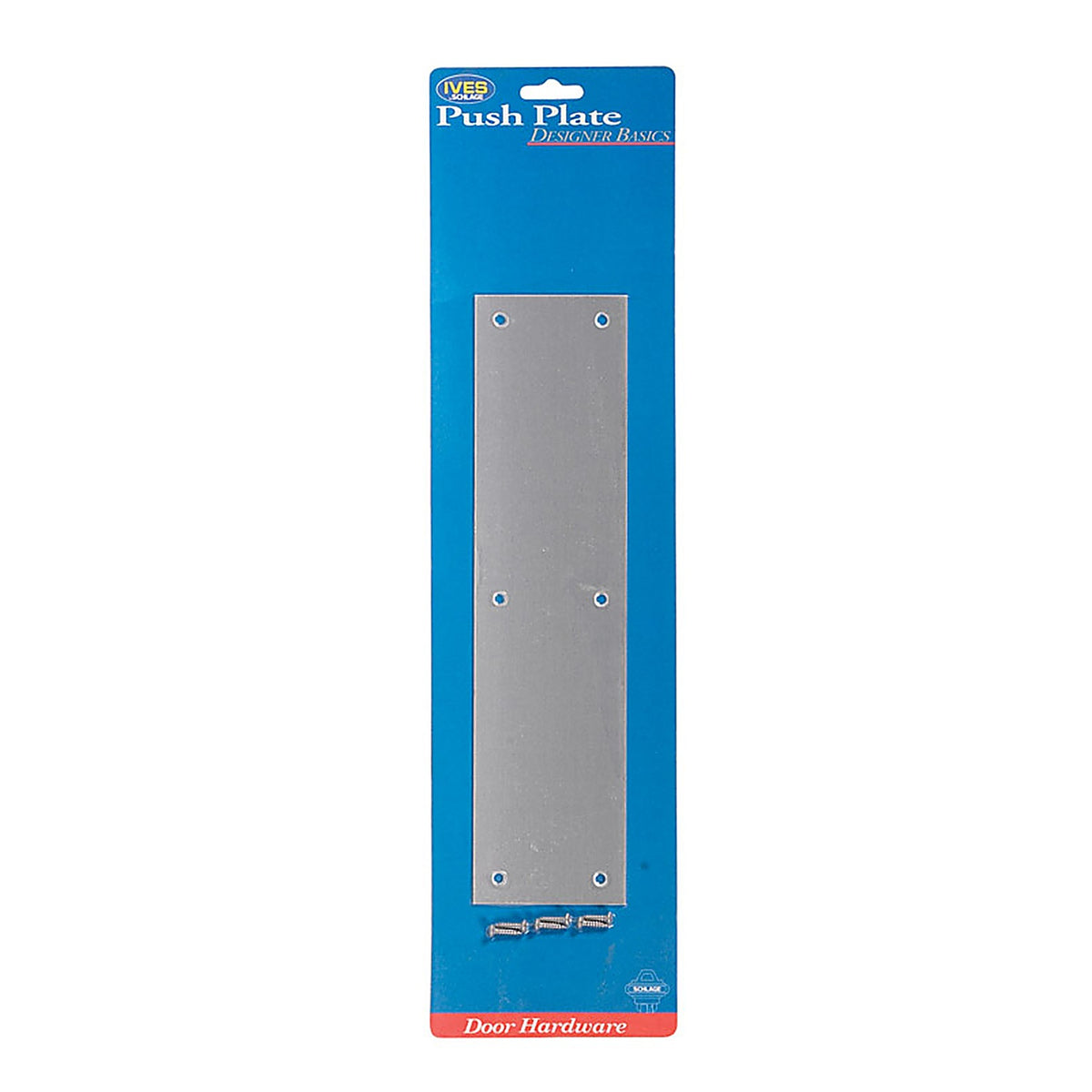 H.B. Ives - C8200PA 28 3X12 - 12 In. H X 3 In. L Chrome Silver Aluminum Push Plate