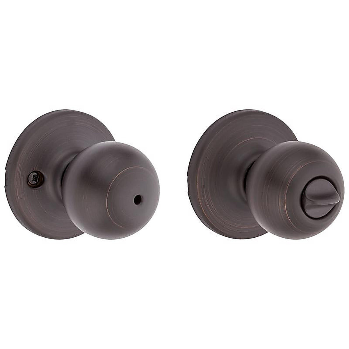 Kwikset 93001-867 Polo Venetian Bronze Metal Privacy Knob 3 Right or Left Handed