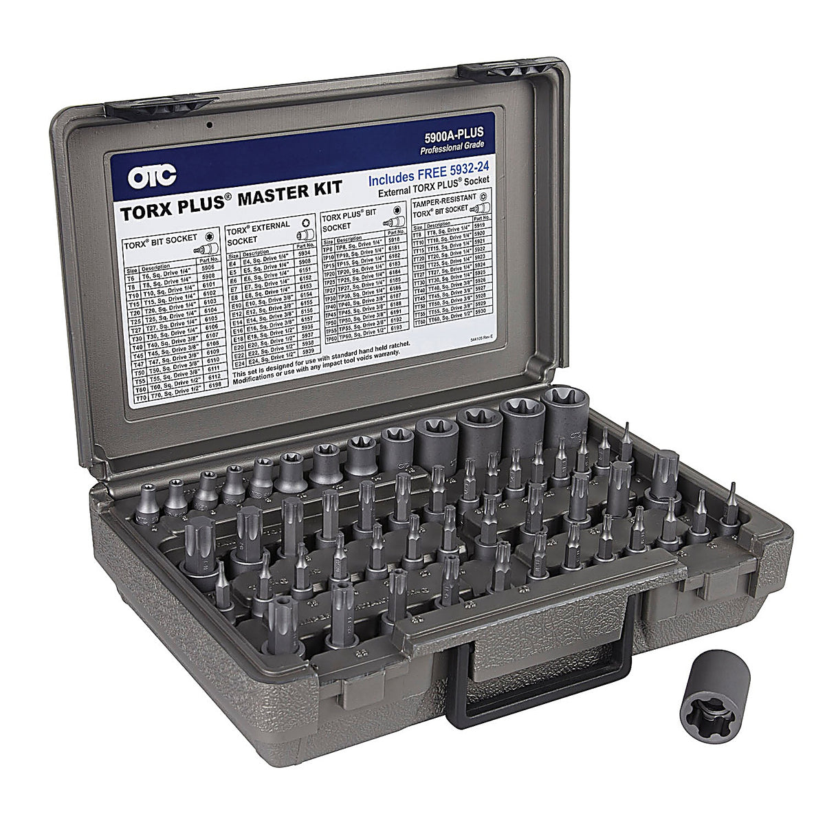 OTC 5900A-PLUS Master Torx Bit Socket Set, 53pc.