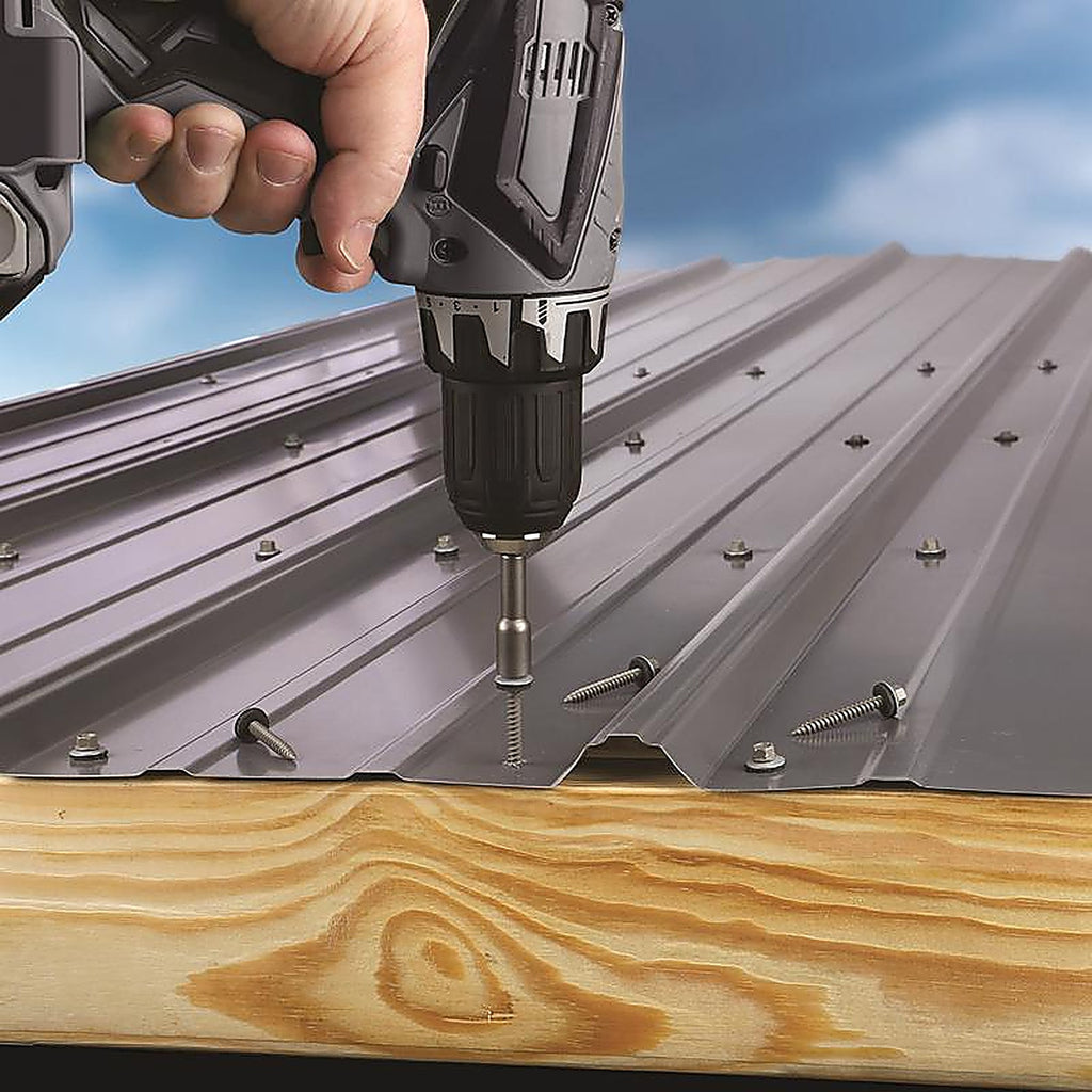 Teks 21404 No. 9 Sizes x 1-1/2 in. L Self-Tapping Hex Washer Head Steel Self- Drilling Screws 100 lb.