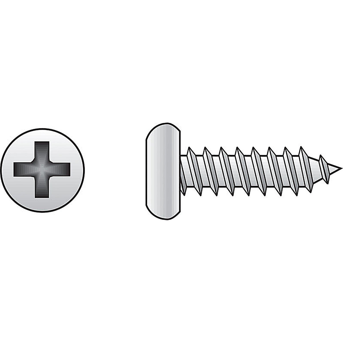 Hillman - 0823346 - No. 14 Ga. X 2 In. L Phillips Pan Head Sheet Metal Screws 100 Pack
