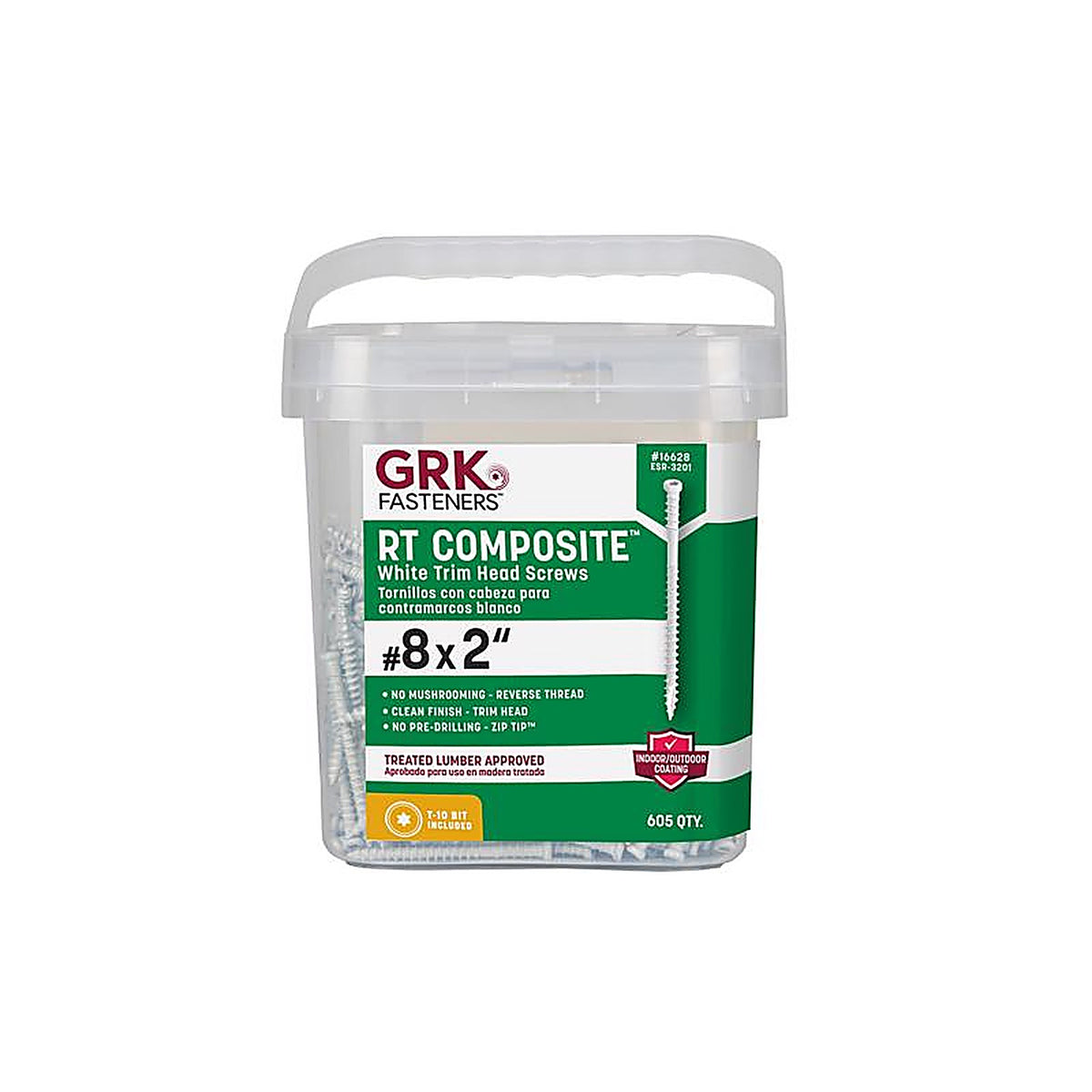 GRK Fasteners 16628 RT Composite No. 8 x 2 in. L Star Coated Screws 605/Pack