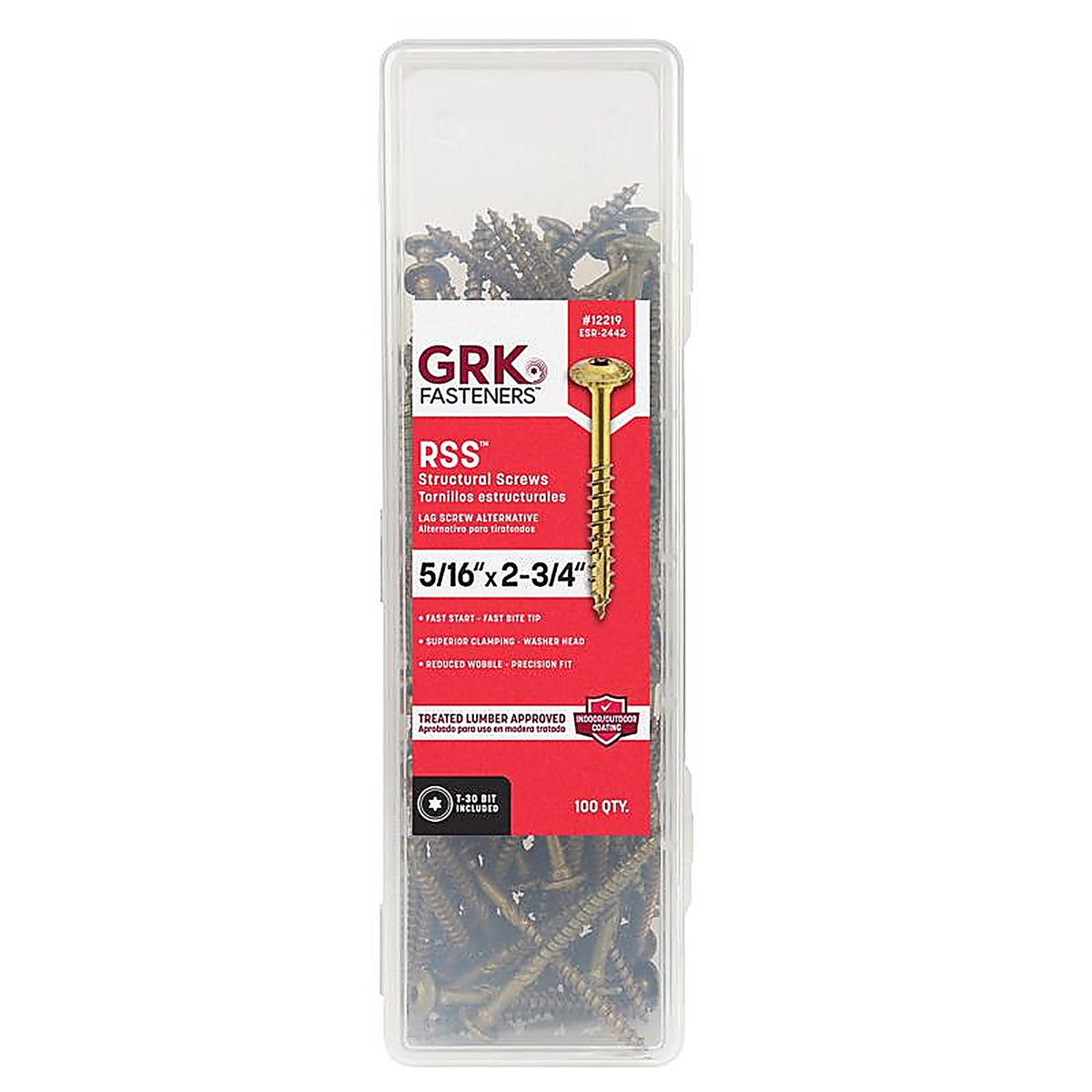 GRK Fasteners 12219 No. 20 x 2-3/4 in. L Star Round Head Construction Screws 100/Pack