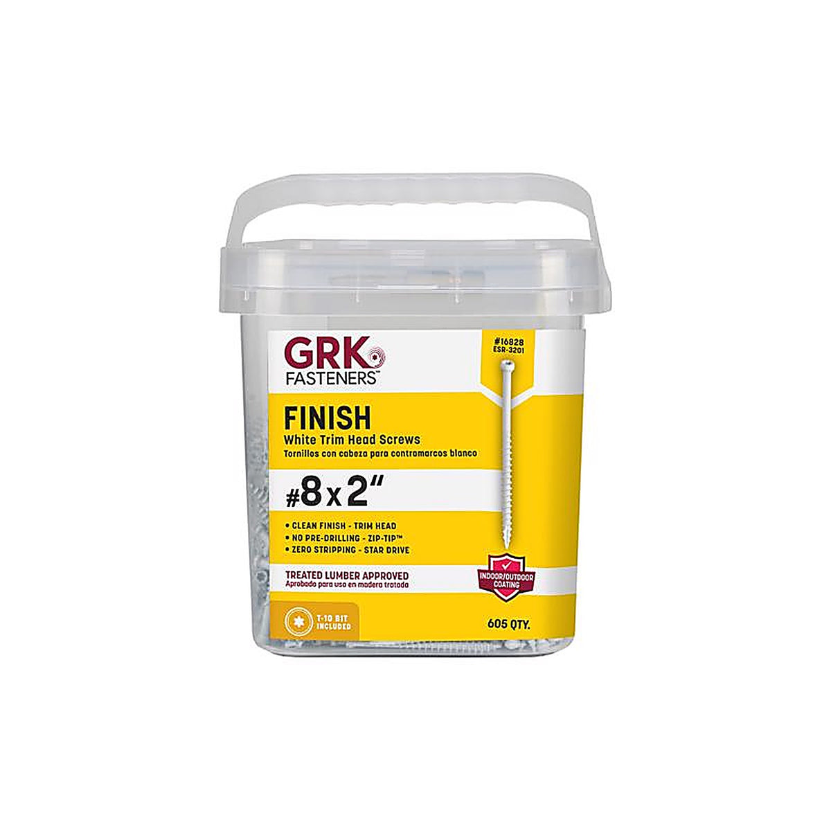 GRK Fasteners 16828 No. 8 x 2 in. L Star Coated Screws 605/Pack