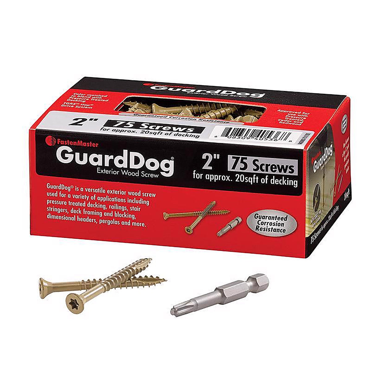 Fastenmaster - FMGD002-75 - Guarddog No. 10 X 2 In. L Gold Phillips/Square Bugle Head Deck Screws 75 Pack