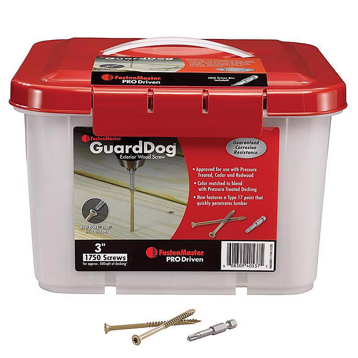 Fastenmaster - FMGD003-1750 - Guarddog No. 10 X 3 In. L Gold Torx Ttap Bugle Head Deck Screws 1750 Pack