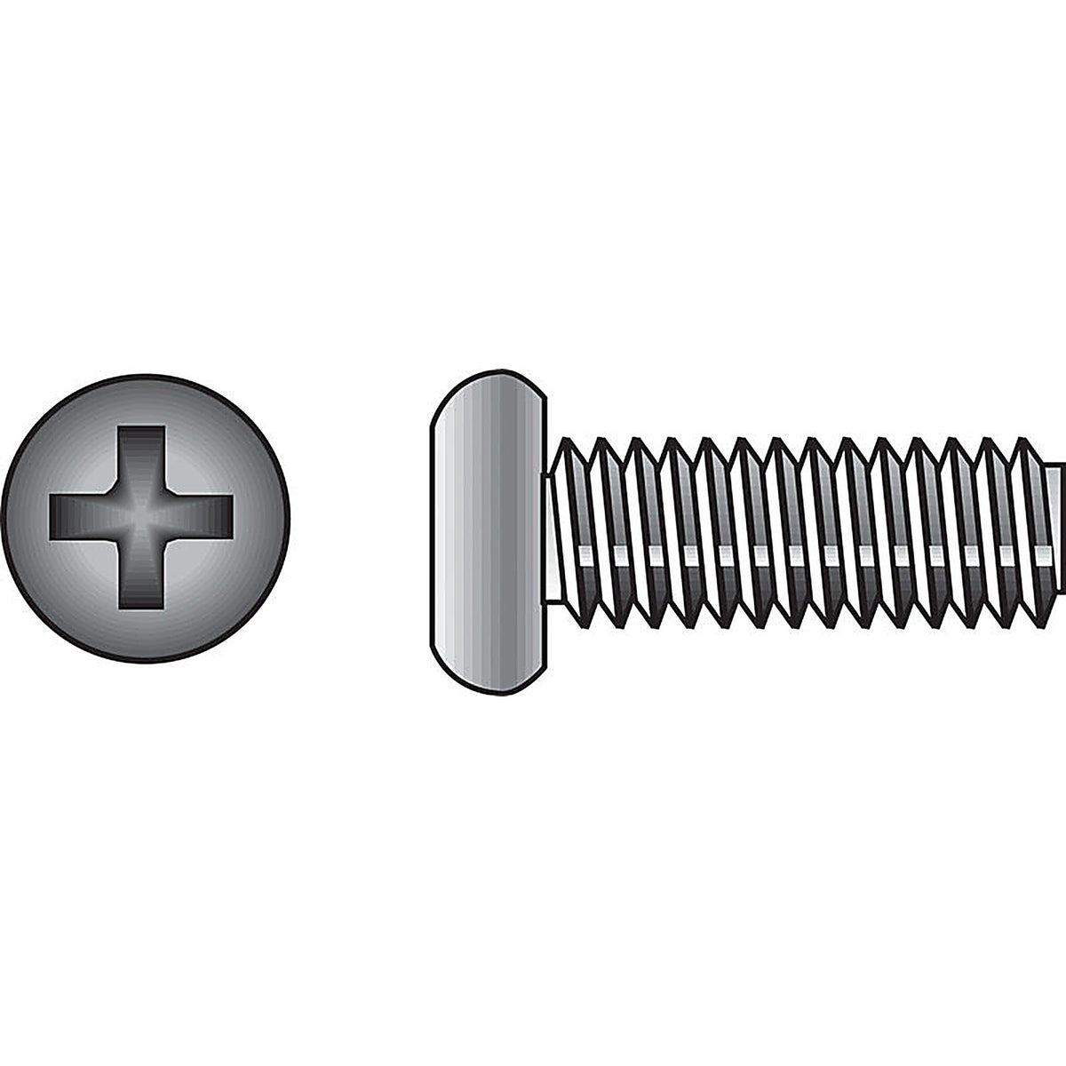 Hillman 828446 No. 6-32 x 1/2 in. L Phillips Pan Head Stainless Steel Machine Screws 100/Pack