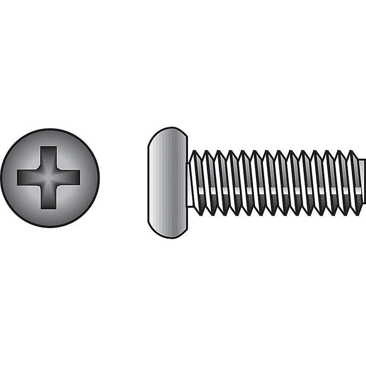 Hillman 828450 No. 6-32 x 3/4 in. L Phillips Pan Head Stainless Steel Machine Screws 100/Pack