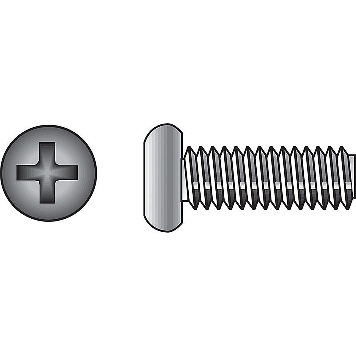 Hillman 828454 No. 6-32 x 1-1/4 in. L Phillips Pan Head Stainless Steel Machine Screws 100/Pack