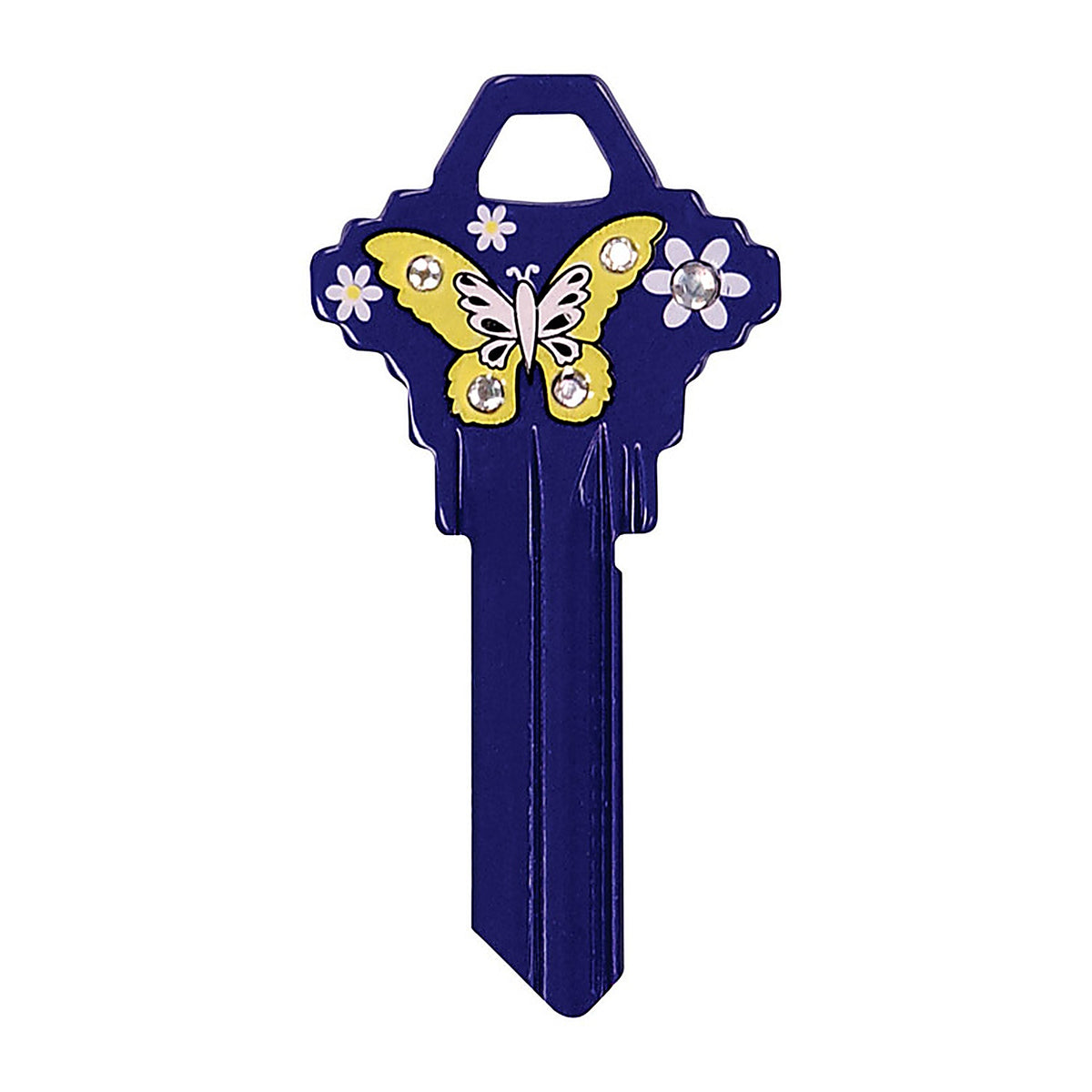 Hillman 87051 DIVA Butterfly & Flowers House/Office Universal Key Blank Single sided
