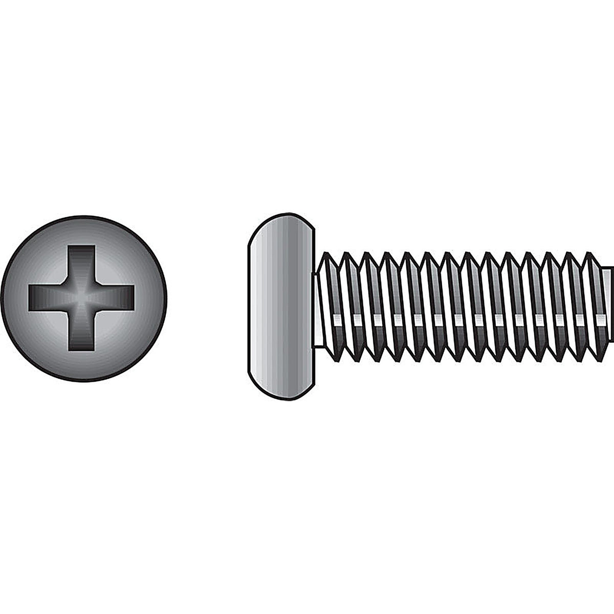 Hillman 828474 No. 8-32 x 1/2 in. L Phillips Pan Head Stainless Steel Machine Screws 100/Pack