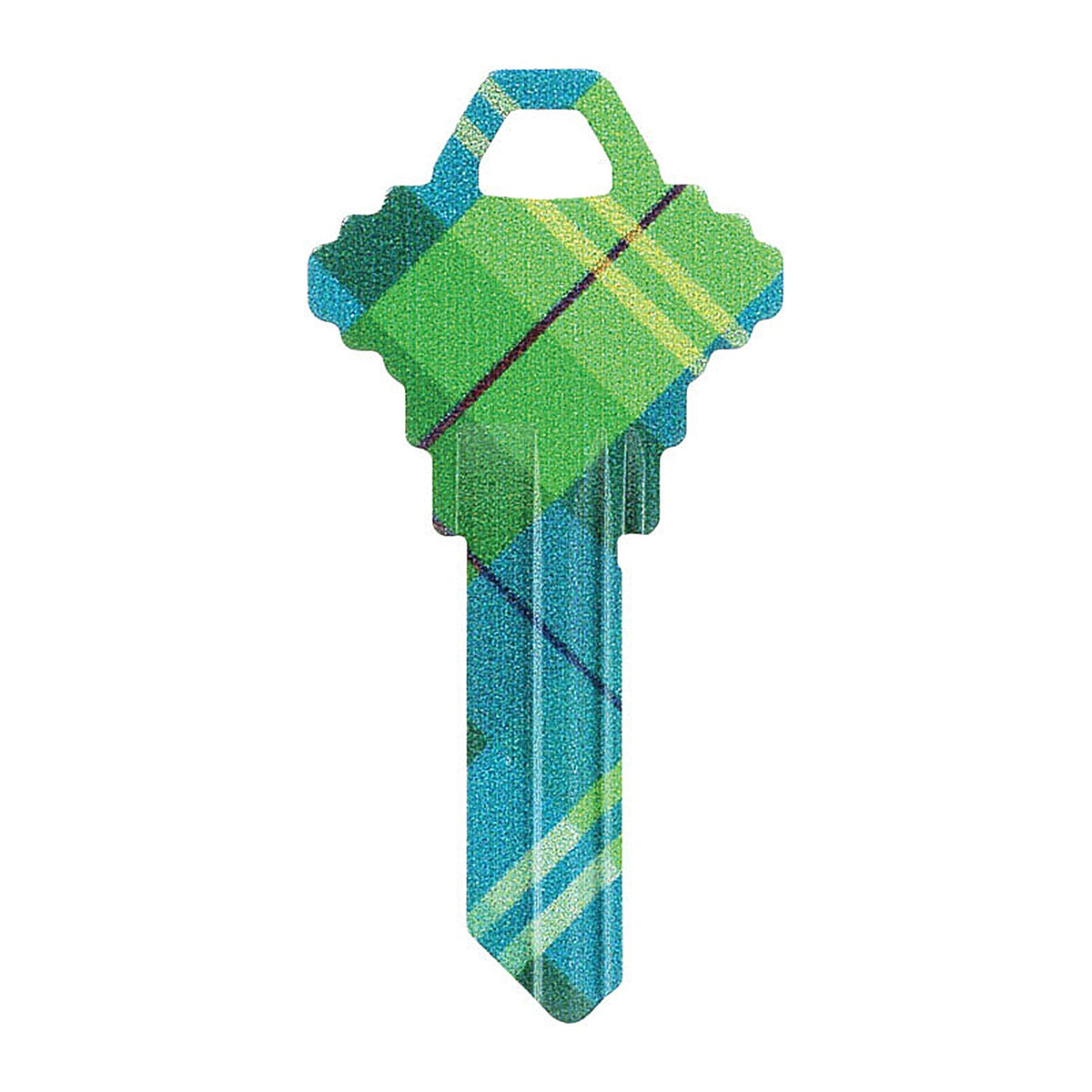 Hillman 448461 Wackey Plaid House/Office Universal Key Blank Single sided