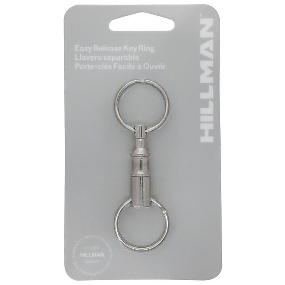Hillman 701278 Metal Silver Valet Key Chain