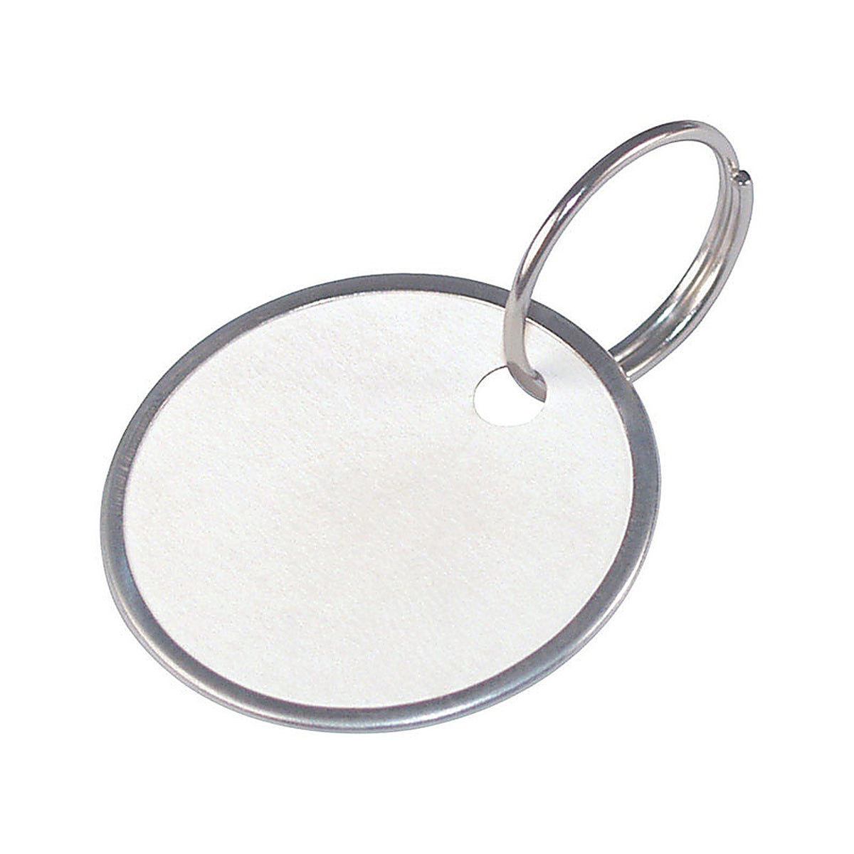 Hillman 701331 1-1/4 Dia. Metal White Labeling/ID Key Ring