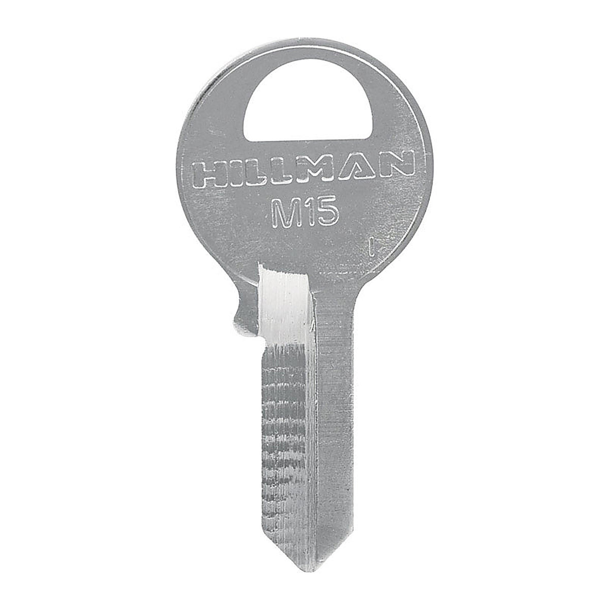 Hillman 85172 Traditional Key Padlock Key Blank M15 Single sided For Master Locks