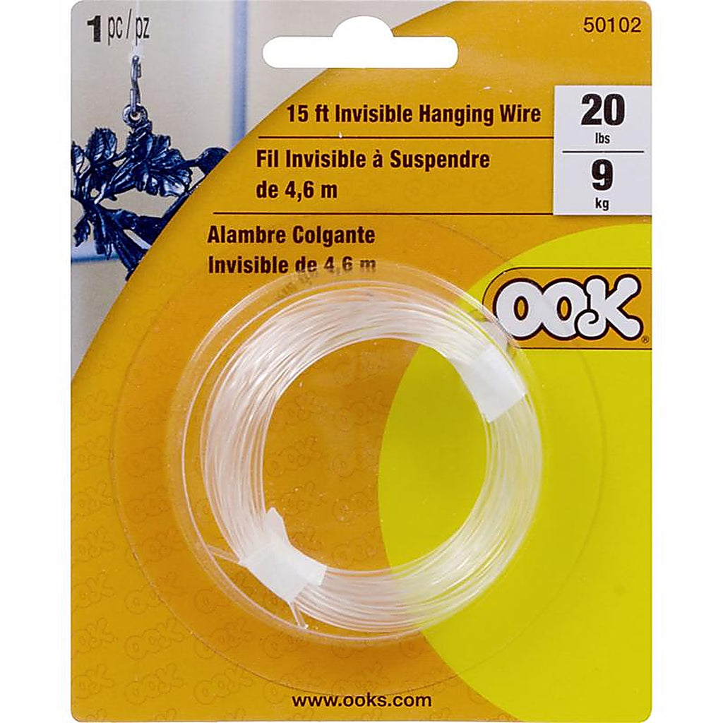 Hillman - 534604 - Ook 15 Ft. L Plastic 16 Ga. Invisible Cord