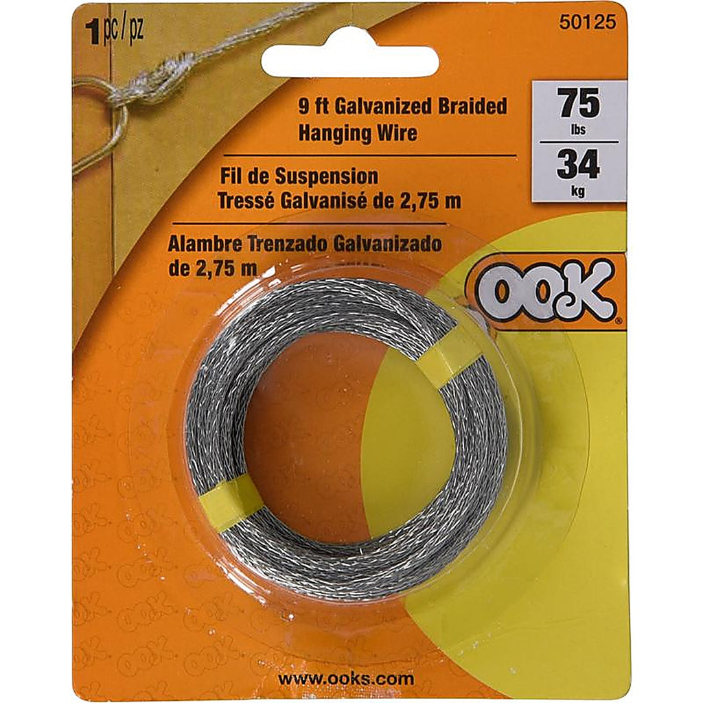 Hillman - 534636 - Ook 9 Ft. L Galvanized Steel 6 Ga. Picture Hanging Cord