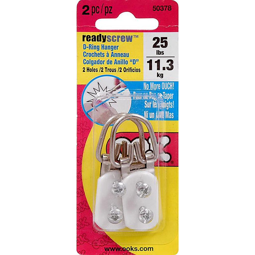Hillman - 533868 - Ook Zinc Silver Large Ring Hanger 2 Pack