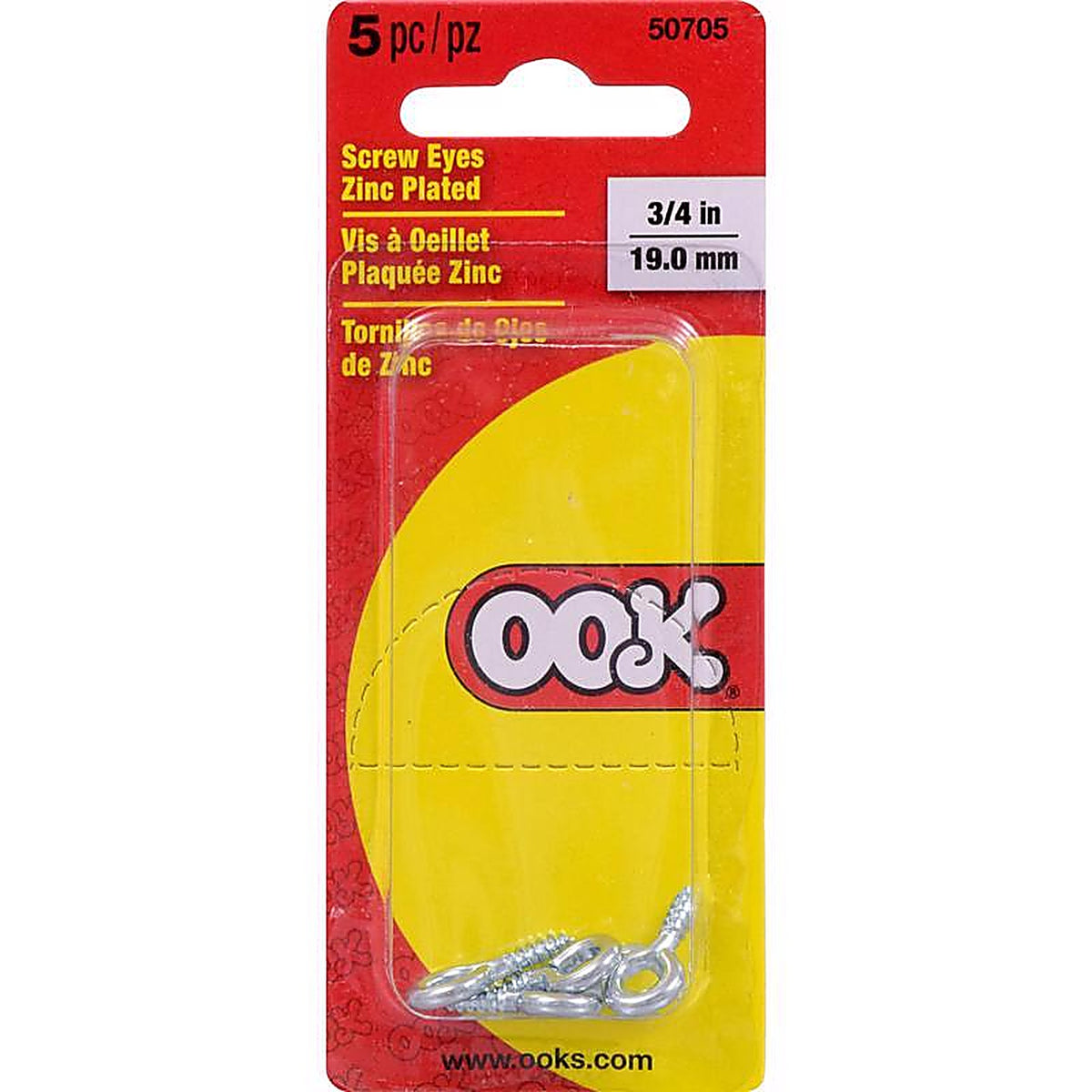 Hillman - 534238 - Ook Zinc Screw Eye 5 Pack