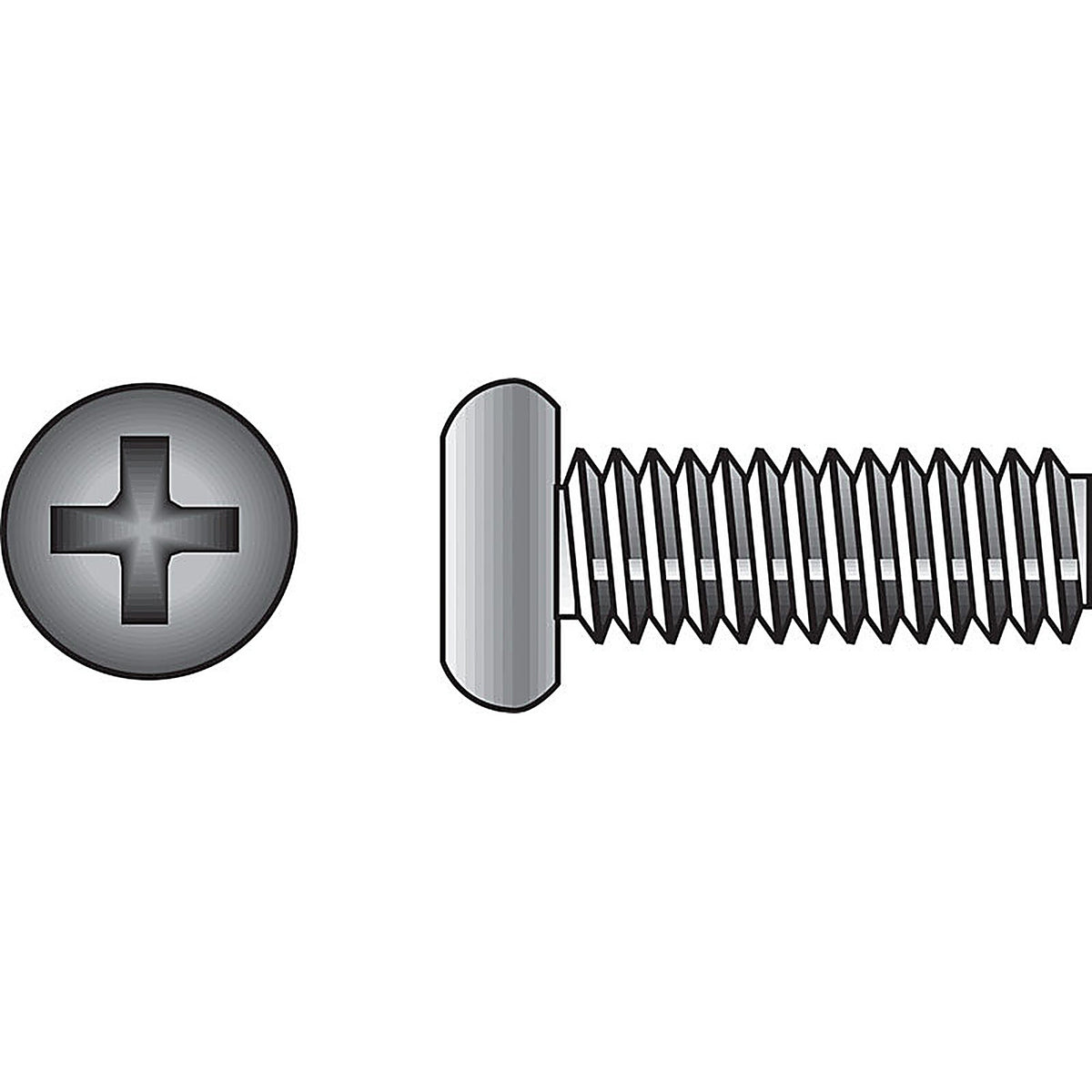 Hillman 828500 No. 10-24 x 1/2 in. L Phillips Pan Head Stainless Steel Machine Screws 100/Pack