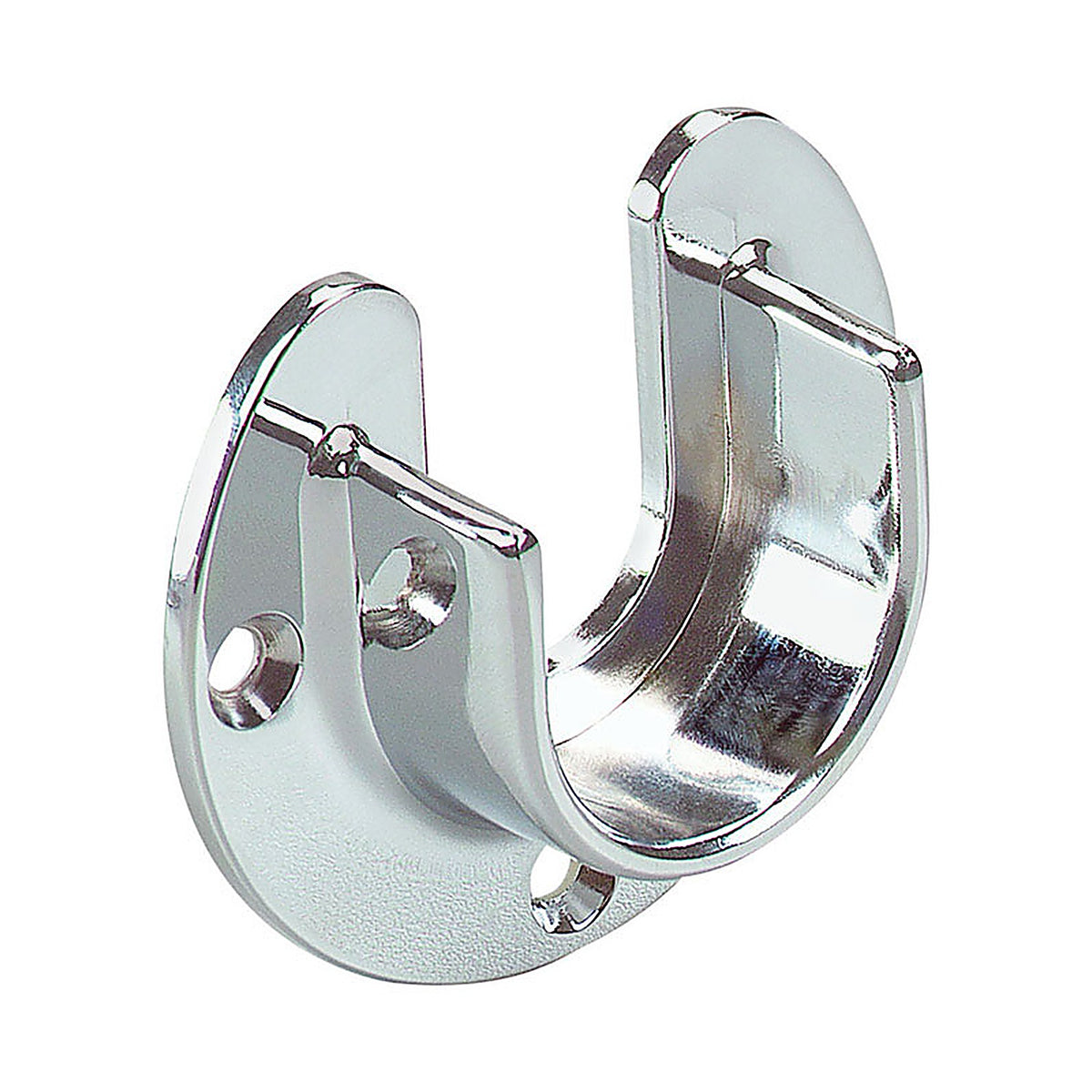 Knape & Vogt - 766 CHR - 2-1/4 In. L X 1-5/16 In. D Polished Chrome Steel Closet Rod Flange