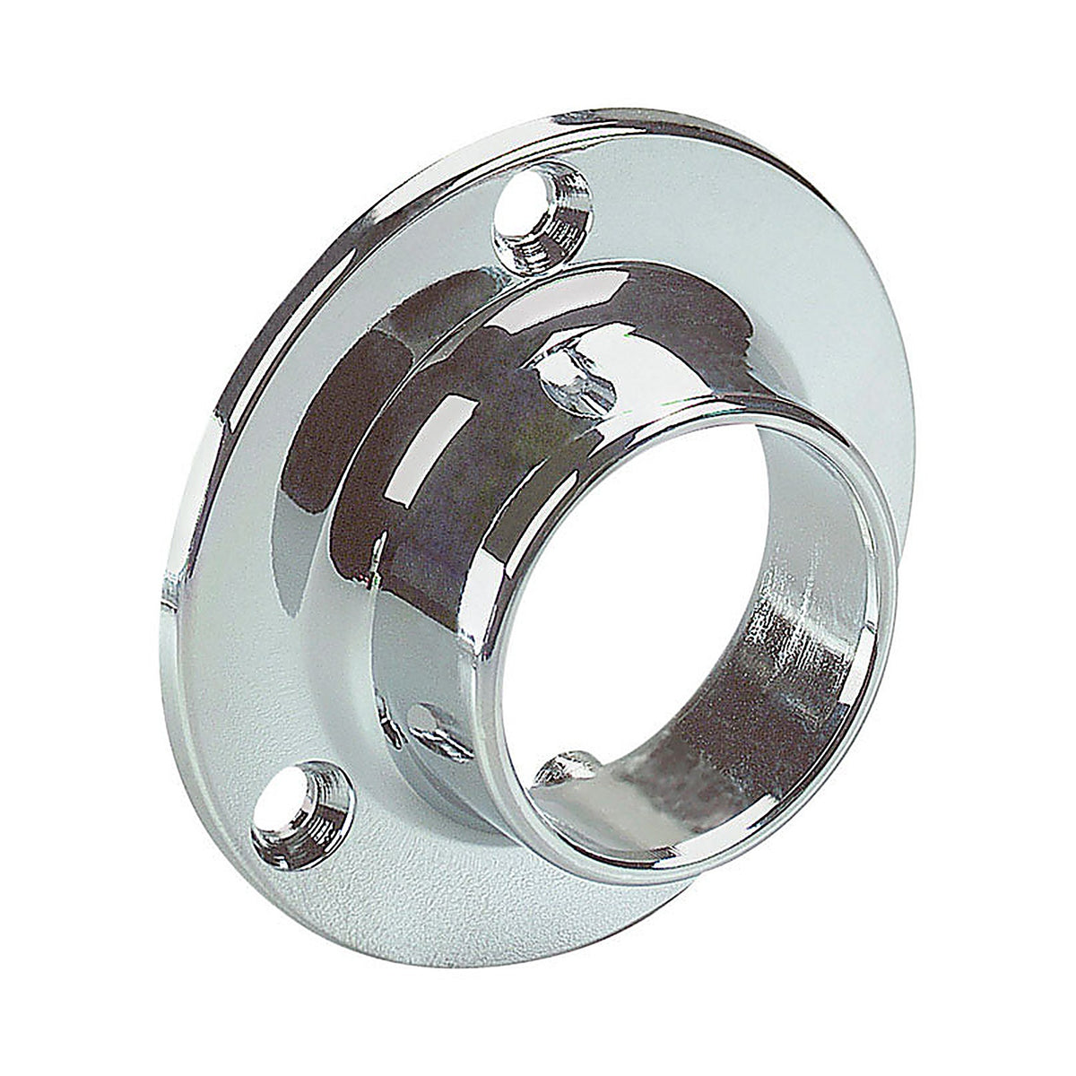 Knape & Vogt - 764 CHR - 1-1/8 In. L X 1-5/16 In. D Polished Chrome Steel Closet Rod Flange