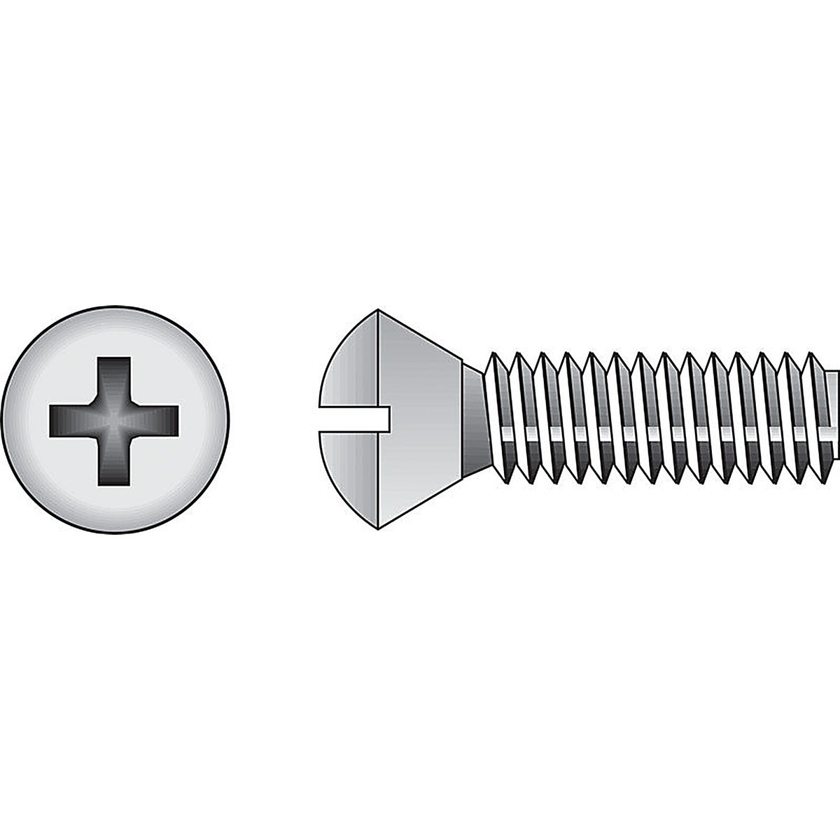 Hillman - 0825998 - No. 1/4-20 Ga. X 2 In. L Phillips Oval Head Steel Machine Screws 100 Pack