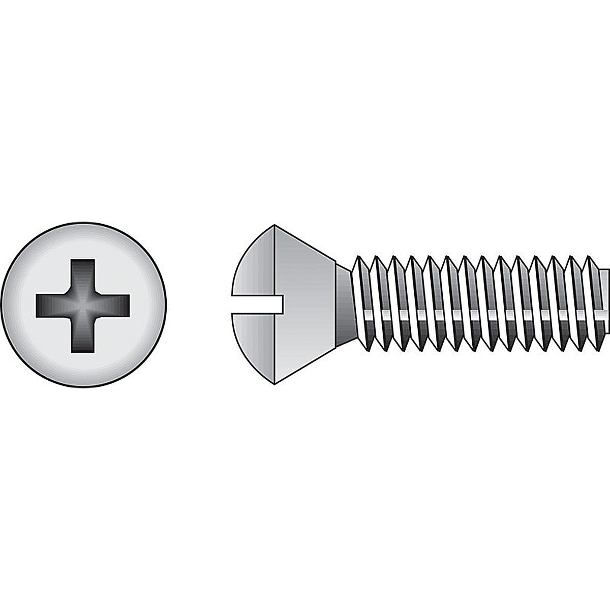 Hillman 826000 No. 1/4-20 x 2-1/2 in. L Phillips Oval Head Stainless Steel Machine Screws 50/Pack