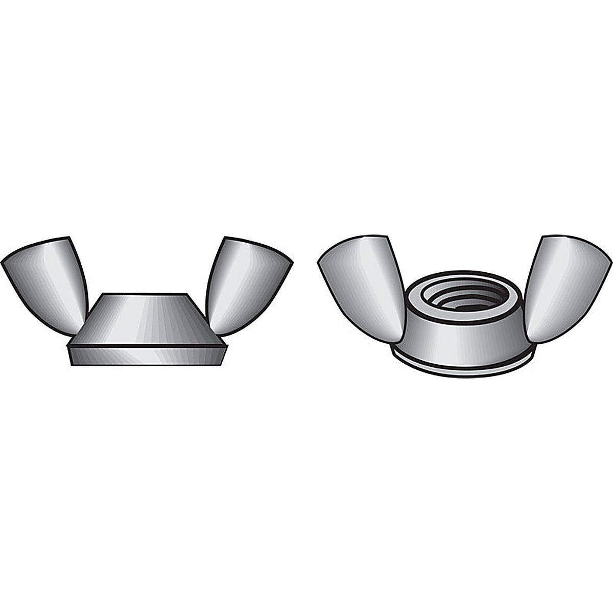 Hillman 830006 1/4 in. Cold Forged Stainless Steel USS Wing Nut 50/Pack