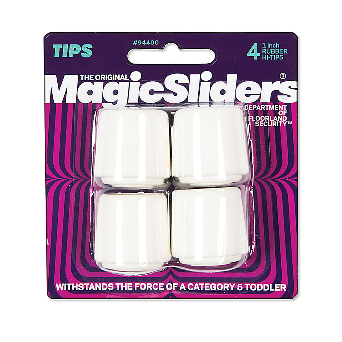 Magic Sliders - 94400 - Rubber Leg Tip White Round 1 In. W 4 Pack