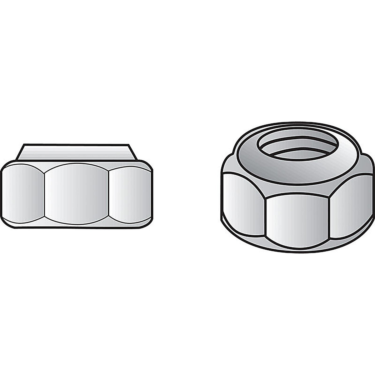 Hillman 829722 5/16 in. Stainless Steel SAE Nylon Lock Nut 50/Pack