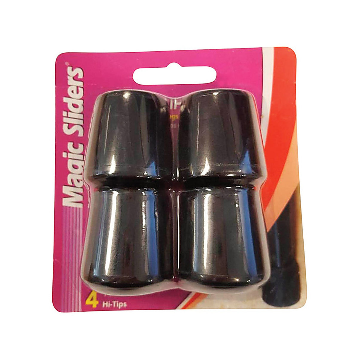 Magic Sliders - 97595 - Rubber Leg Tip Black Round 1-1/8 In. W 4 Pack