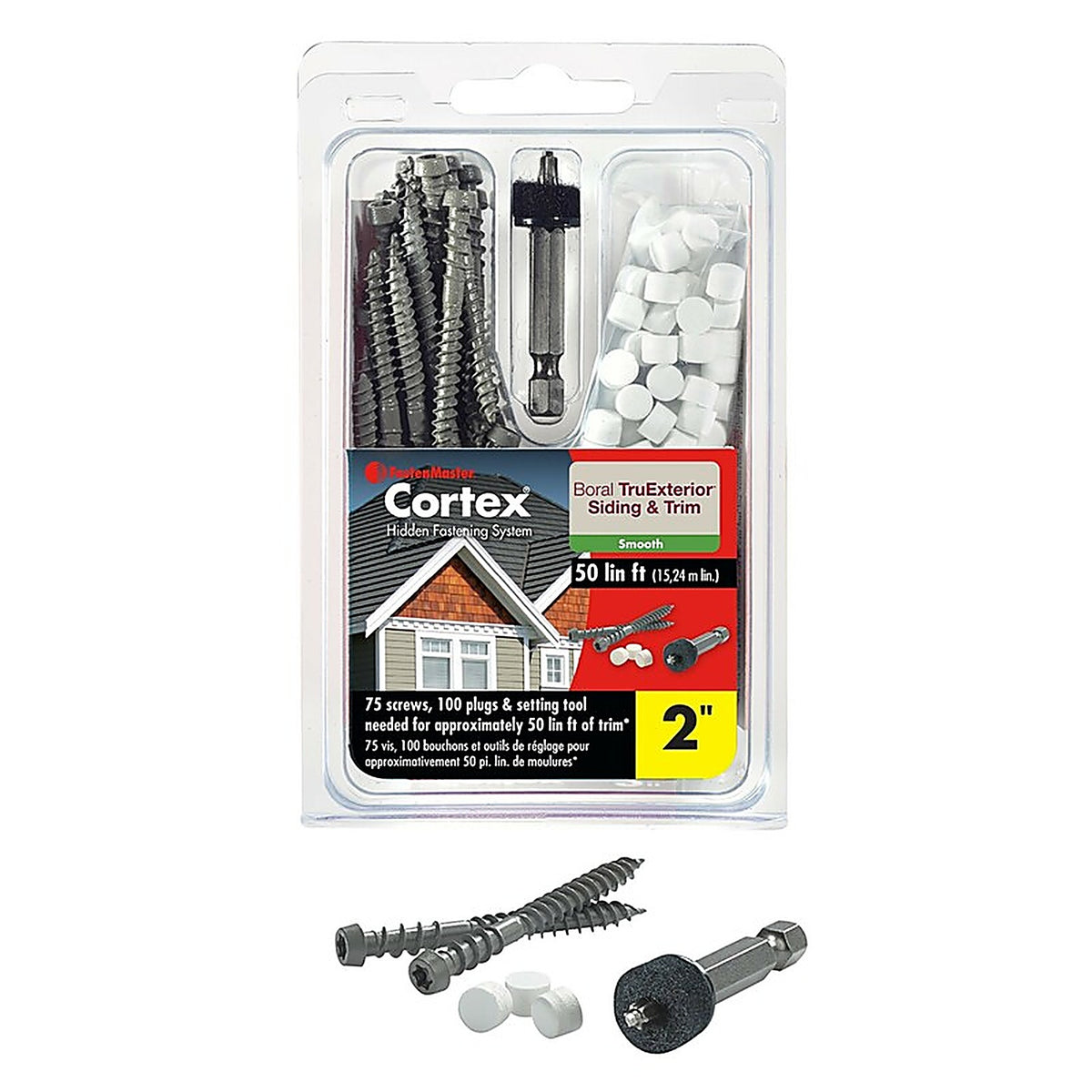 Fastenmaster - FMCTXT-BR50TESM - Cortex No. 20 X 2 In. L Torx Ttap Star Head Deck Screws and Plugs Kit 1 Pack