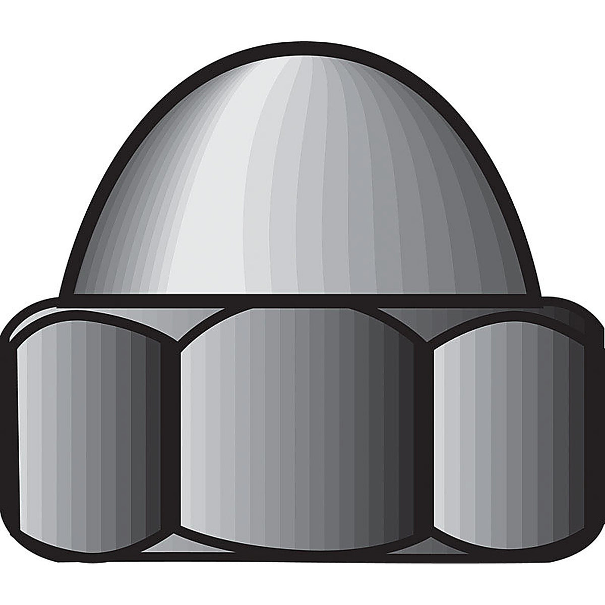 Hillman - 0829954 - 8 In. Stainless Steel SAE Acorn Nut 100 Pack