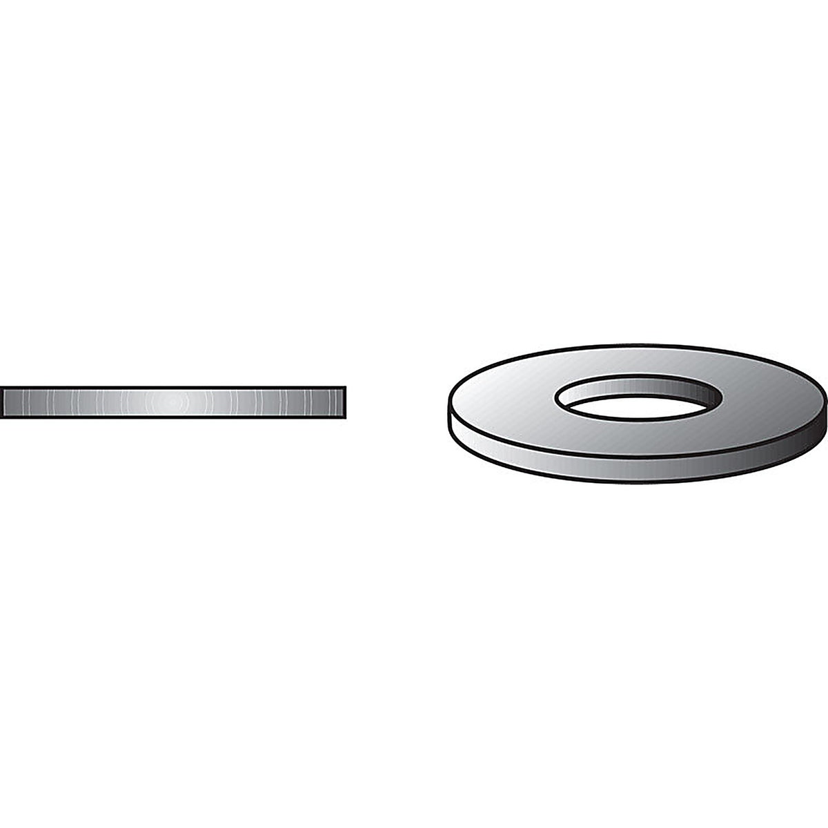Hillman 830502 Stainless Steel 1/4 in. Flat Washer 100/Pack
