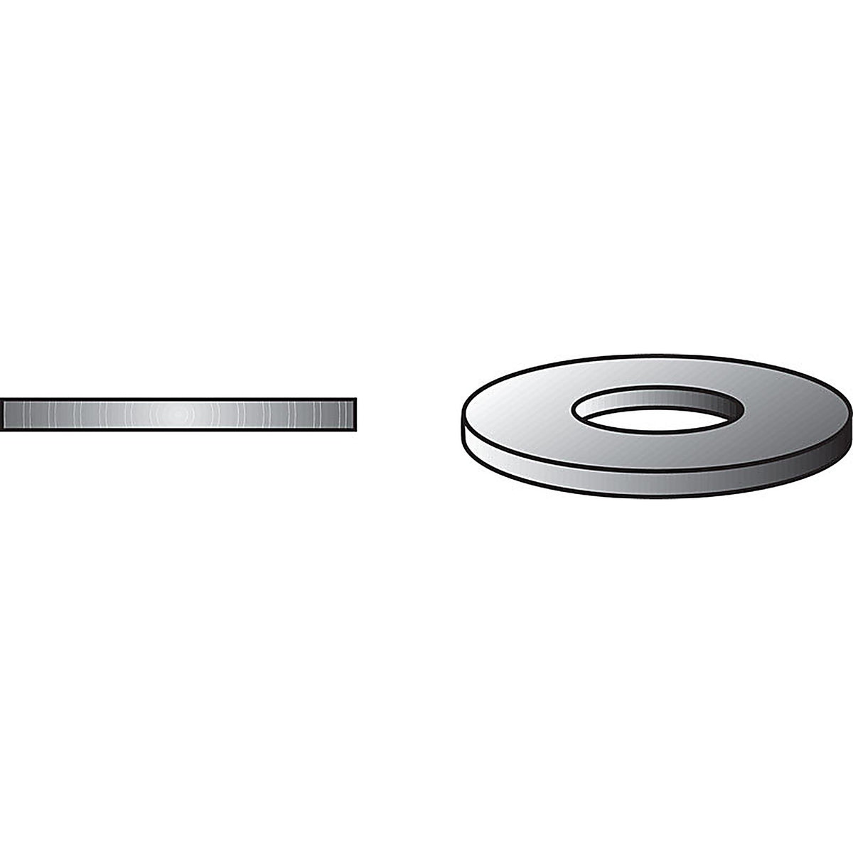 Hillman 830504 Stainless Steel 5/16 in. Flat Washer 100/Pack