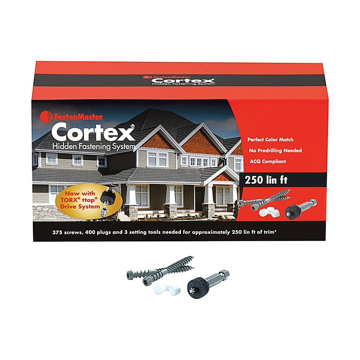 Fastenmaster - FMCTXT-BR750TES - Cortex No. 20 X 2 In. L Torx Ttap Star Head Deck Screws and Plugs Kit 1 Pack