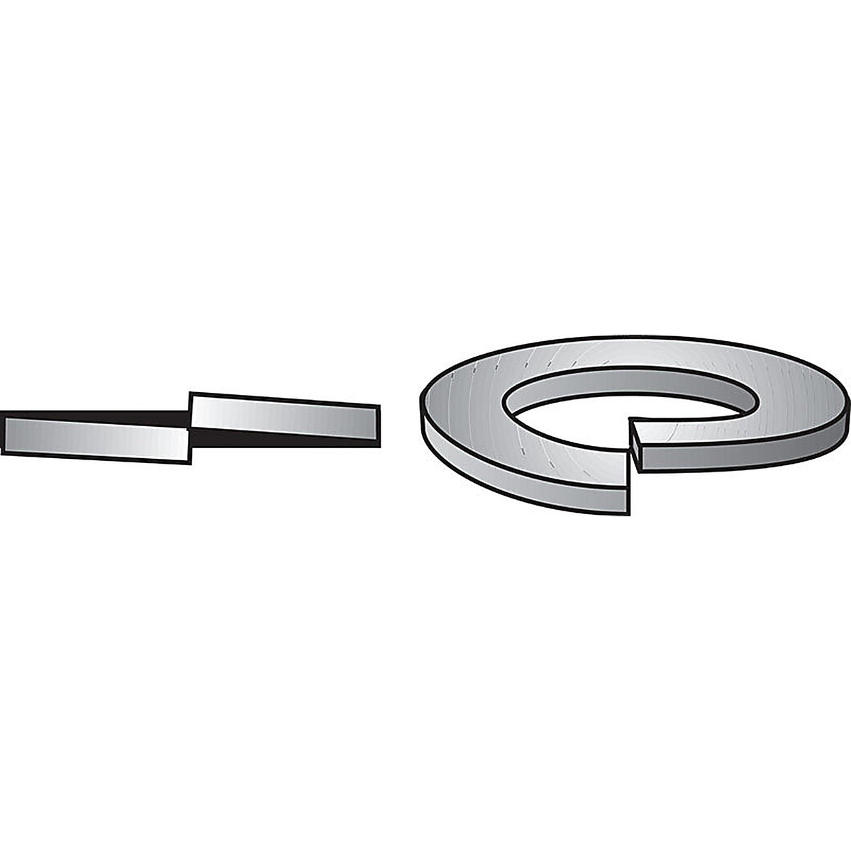 Hillman 830670 3/8 in. Dia. Stainless Steel Split Lock Washer 100/Pack