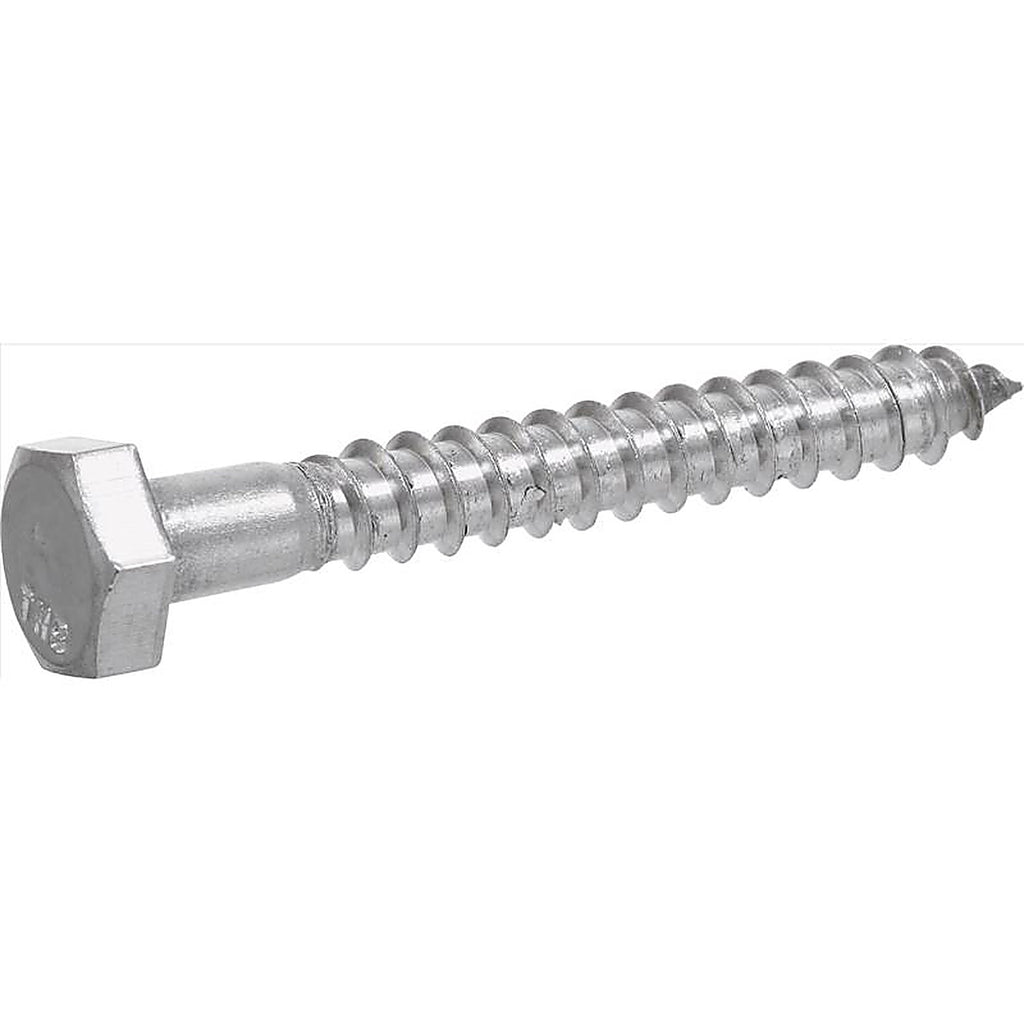 Hillman 832012 1/4 in. x 3 in. L Hex Stainless Steel Lag Screw 25/Pack
