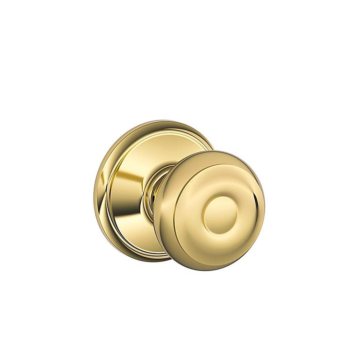 Schlage F10VGEO605 Georgian Bright Brass Passage Lockset ANSI Grade 2 1-3/4 in.