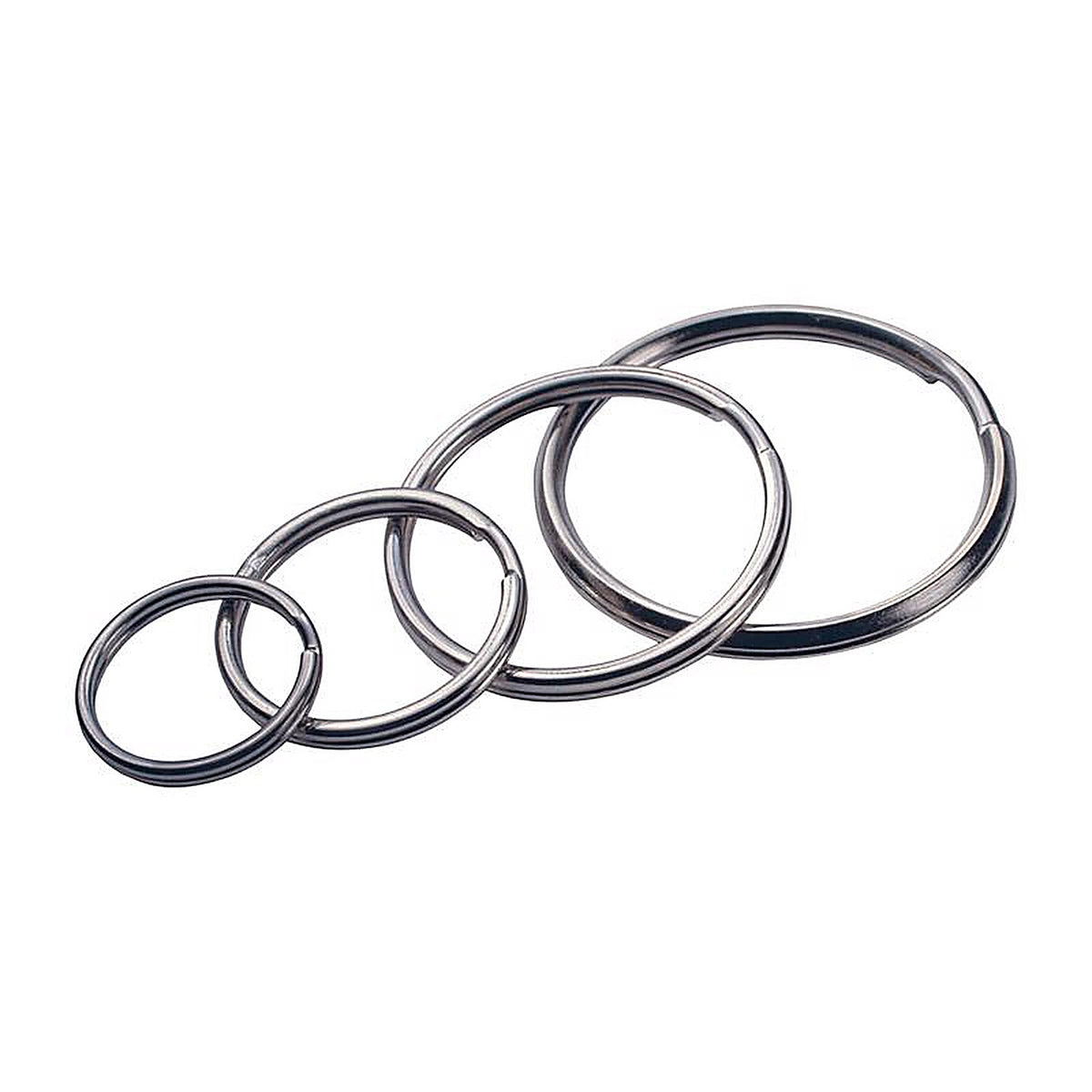 Hillman 701288 Tempered Steel Assorted Split Rings/Cable Rings Key Ring