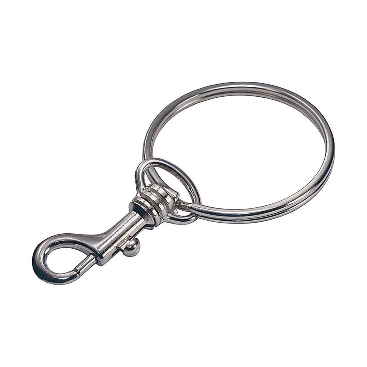 Hillman 701407 2 in. Dia. Metal Silver Belt Hooks/Pocket Chains Key Chain