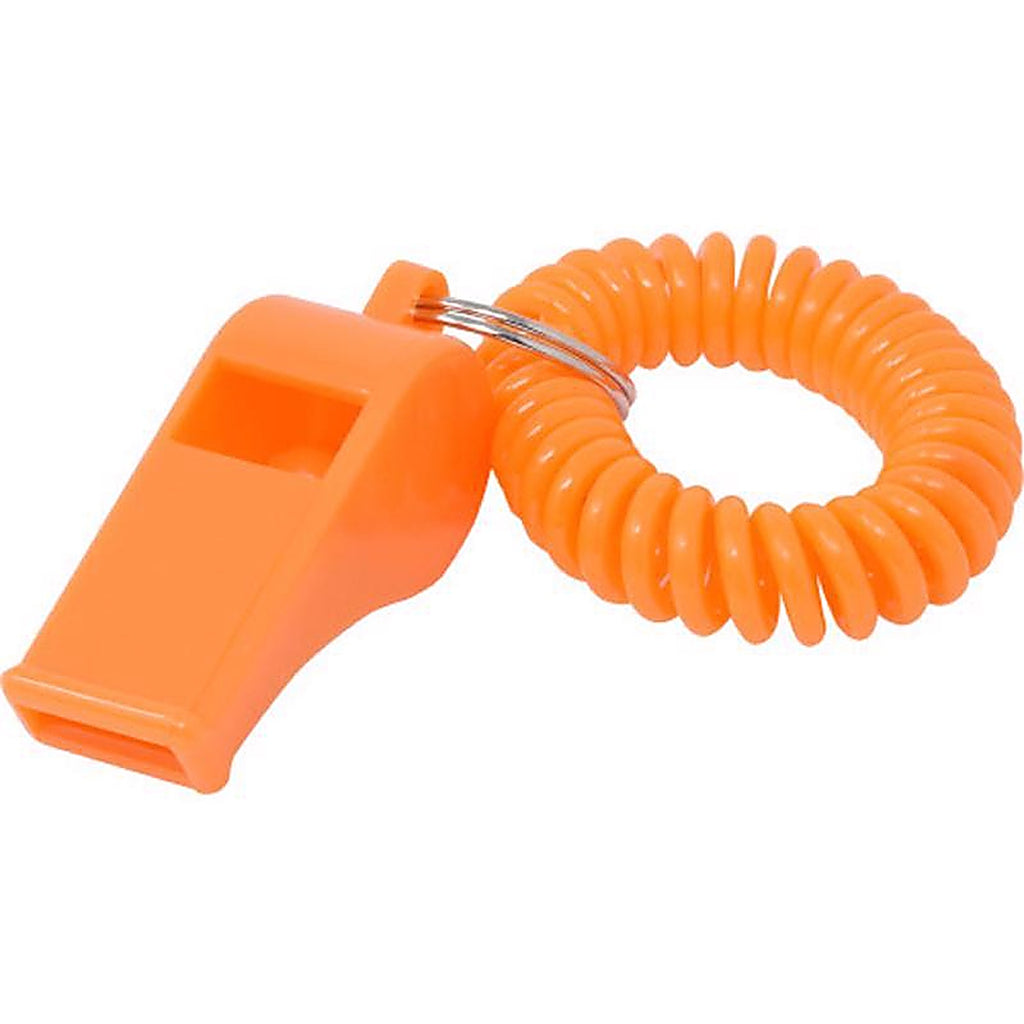 Hillman 701428 Plastic Assorted Sporting Whistle Wrist Coil Key Chain