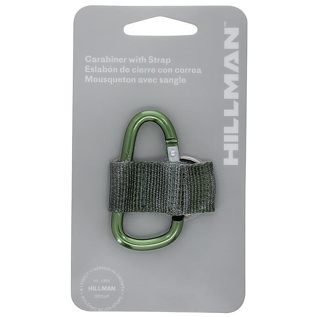Hillman 711086 Aluminum/Nylon Multicolored Key Ring Carabiner