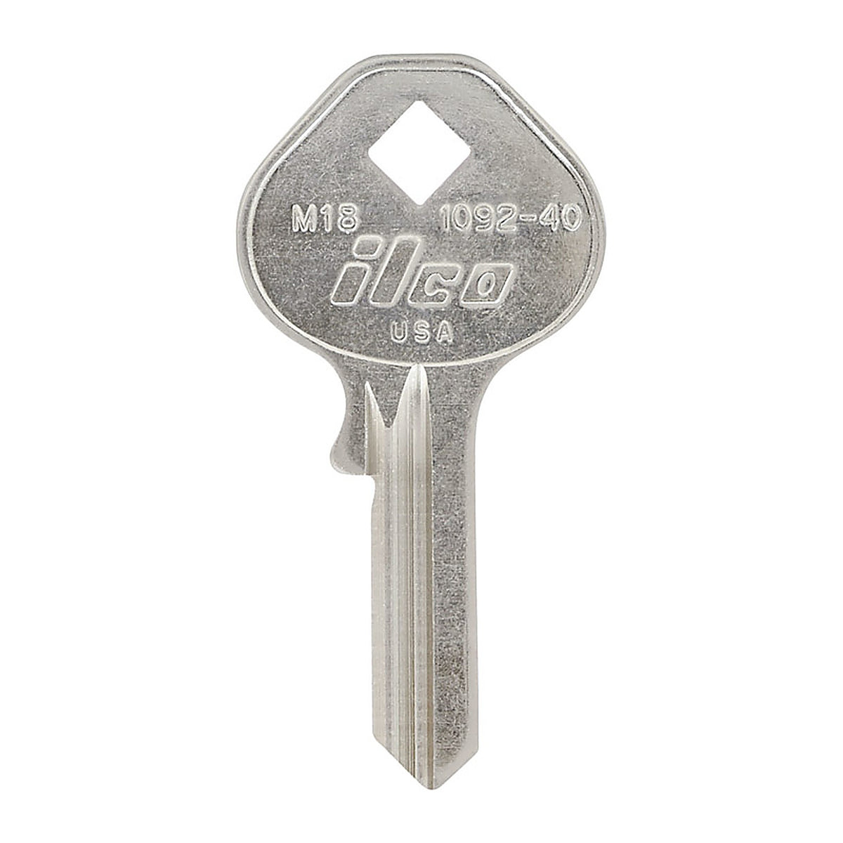 Hillman 86376 Traditional Key Padlock Universal Key Blank Single sided