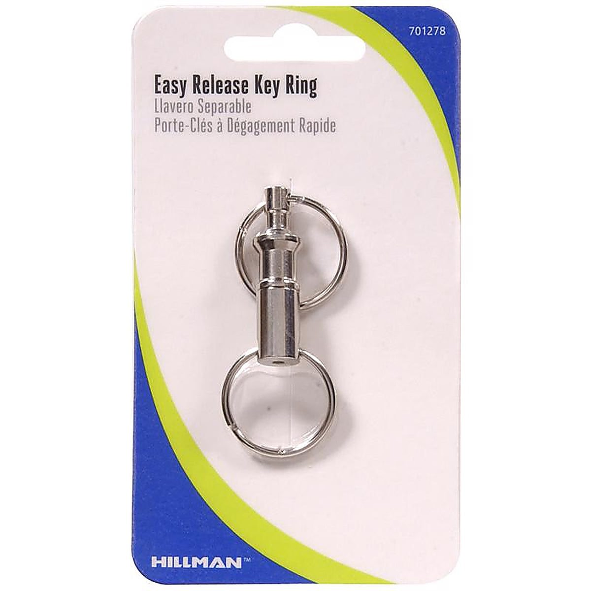 Hillman 701709 1 in. Dia. Metal Assorted Valet Key Ring