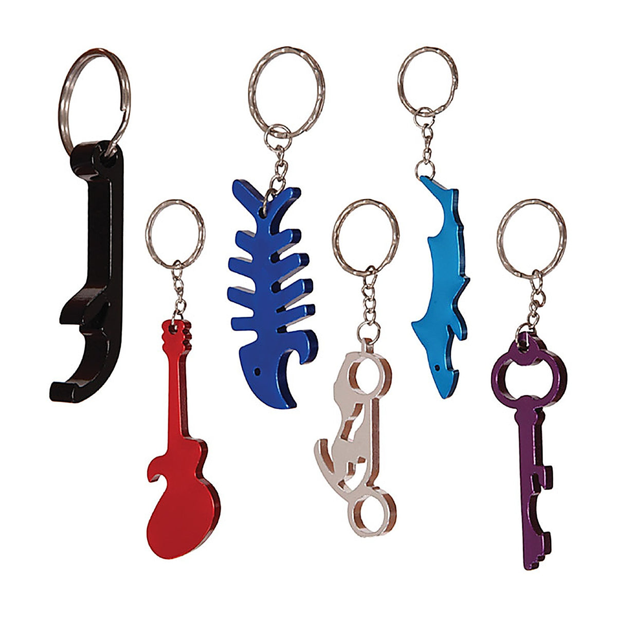 Hillman 706647 1 in. Dia. Aluminum Assorted Bottle Opener Key Chain