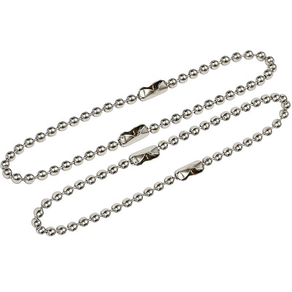 Hillman 701711 6 in. Dia. Metal Silver Beaded Chain Key Ring
